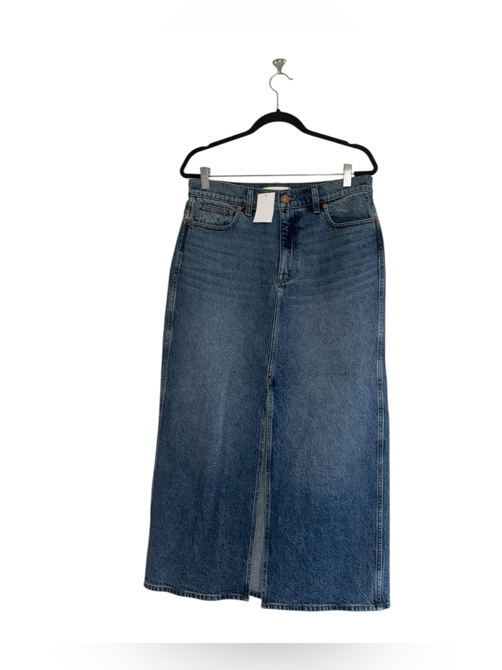 NWT Madewell Denim Maxi Skirt 30, LOMBARD WASH - Picture 4 of 7